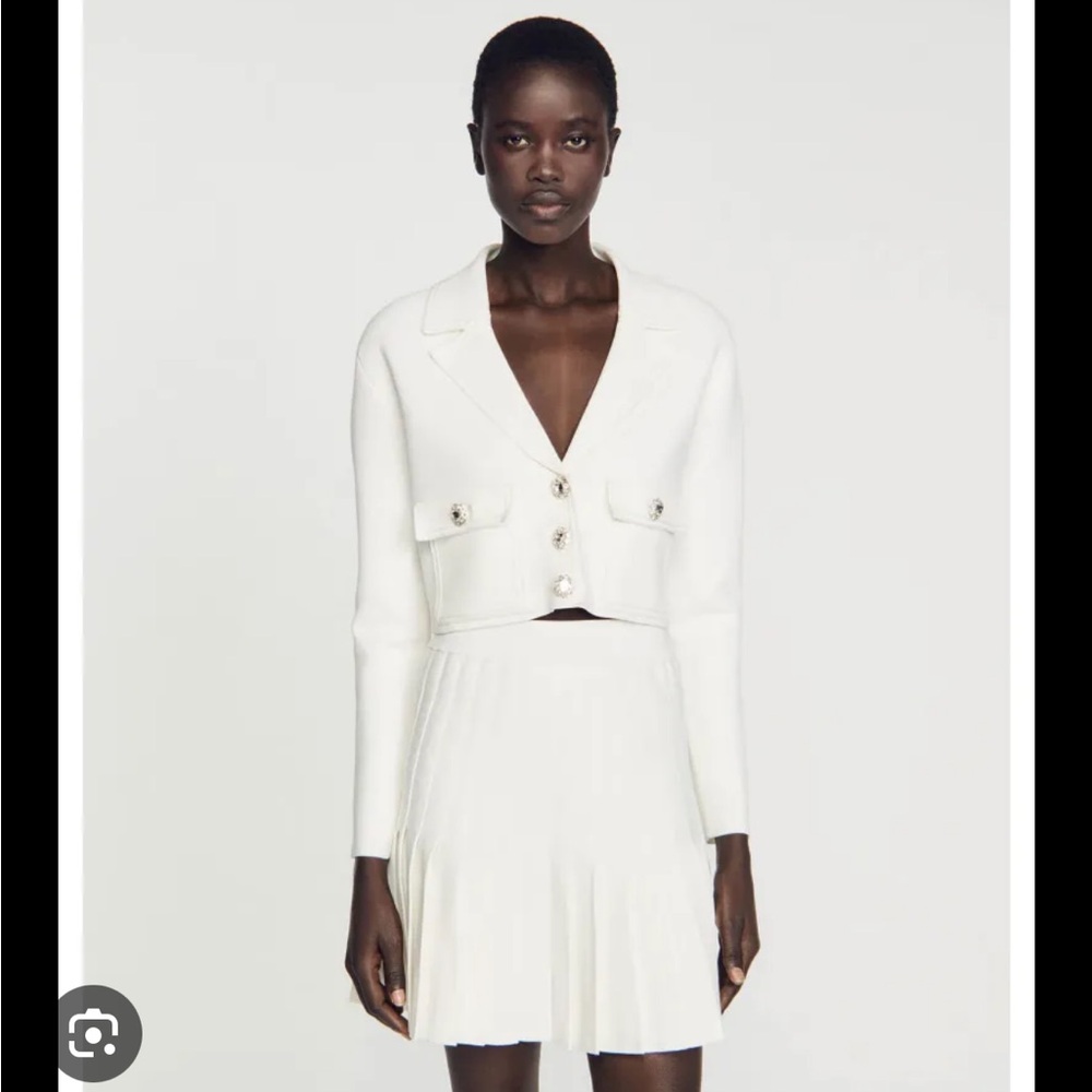 Sandro E24ILNA Jewel Button Cardigan NWT